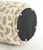 Pouf rotondo in tessuto tortora/beige Ø40x44 cm - Light & Anteprima dell’immagine prodotto 6