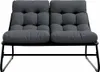 vidaXL Meble ogrodowe z poduszkami czarne 110 x 80 x 71 cm Podgląd zdjęcia produktu 5