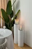 VIVANNO Windlicht Fiberglas CANDIRO Rund, Weiß matt - Produktbild-Vorschau 7