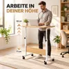 Verstellbarer, tragbarer Arbeitstisch aus Holz mit Rollen Produktbild-Vorschau 4