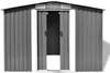 vidaXL Gartenschuppen Grau Metall 257 x 205 x 178 cm Produktbild-Vorschau 1