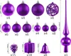 Brubaker 101 kusů sada Tree Top Christmas Baubles Fialové Náhled obrázku produktu 7