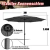 TolleTour Parasol de jardin 3 m Parasol hydrofuge Parasol Voir les images du produit 2