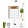Zimilo Gewürzgläser Eckig Set, 10 X 220 ml Vorratsgläser Produktbild-Vorschau 8