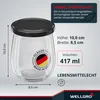 WELLGRO 50x Einmachgläser mit Schraubdeckel schwarz - 417ml Produktbild-Vorschau 2
