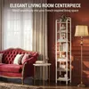 Schmales Regal 7 Ebenen, 30 x 33 x 195,5 cm, Weißeiche-Weiß Produktbild-Vorschau 2