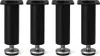 Four black furniture legs with adjustable silver feet are arranged in a row against a white background. Náhled obrázku produktu