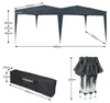 Deuba Gazebo Capri 3x6m Pop-Up Antracite Idrorepellente con Anteprima dell’immagine prodotto 7