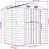 vidaXL Zahradní přístřešek Light Grey 191x130x198 cm Náhled obrázku produktu 8