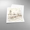 Poster - Poster ohne Rahmen - Skizze Küste Laterne - 50x70 Produktbild-Vorschau 3