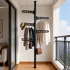 Teleskop Garderobenständer ausziehbar 100-310cm, mit 5 Produktbild-Vorschau 1