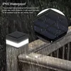 4X LED Solar Pfosten Säulenleuchte Zaun Solarlampe Kappen Produktbild-Vorschau 3
