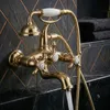 PaulGurkes Badewannenarmatur Gold Retro Zweigriffmischer Produktbild-Vorschau 3