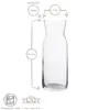1x Weißer Deckel 700ml Fonte Glas Karaffe - Wasser Wein Produktbild-Vorschau 3