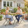 Outsunny Sitzgruppe 3 tlg. Essgruppe klappbarer Esstisch Produktbild-Vorschau 8