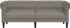 vidaXL Chesterfield-Sofa 3-Sitzer Taupe Stoff Produktbild-Vorschau 4