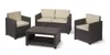 Allibert Lounge-Tisch "Monaco" Braun Kunststoff Rattanoptik Produktbild-Vorschau 2