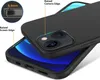 A black phone case is shown on top of a smartphone, highlighting its raised edges. Produktbild-Vorschau