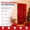 Lametta Vorhang rot - 200 x 100 cm - Glitzervorhang für Produktbild-Vorschau 4