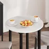 vidaXL Tischplatte Hochglanz-Weiß Ø 60 x 1,5 cm Produktbild-Vorschau 4