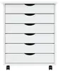 vidaXL Armoire à roulettes avec tiroirs MOSS Blanc Pin Voir les images du produit 4