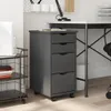 vidaXL Armadio a rotelle con cassetti MOSS Grey in legno di Anteprima dell’immagine prodotto 9
