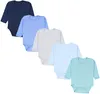 TupTam babyromper met lange mouwen, effen kleur, 5-pack, Productafbeelding-voorbeeld 8