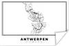 MuchoWow® Poster Karte - Antwerpen - Schwarz und weiß - Produktbild-Vorschau 1