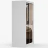 Schwebetürenschrank Kleiderschrank Schrank 120cm Weiß/Weiß Produktbild-Vorschau 6