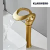 NAVIS | Design Wasserfall Wasserhahn Bad Gold matt hohe Produktbild-Vorschau 9