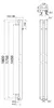 Sapho PILON Badheizkörper 122x1800mm, mit 2 Haken, Weiß Produktbild-Vorschau 8