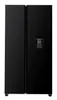 A black side-by-side refrigerator with a water dispenser. Produktbild-Vorschau