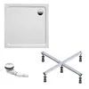 Schulte Duschwanne Adria 90x90 cm, Sanitäracryl Weiß, Set Produktbild-Vorschau 1