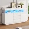 STILVORA Sideboard Hochglanz-Buffetschrank,Kaffeebar mit Produktbild-Vorschau 3