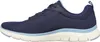 Side view of a navy blue Skechers Flex Appeal 4.0 sneaker. Voir les images du produit