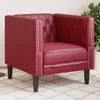Chesterfield-Sessel Weinrot Kunstleder Produktbild-Vorschau 2
