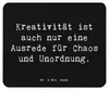 Mr. & Mrs. Panda Mousepad Spruch Kreativität und Chaos - Produktbild-Vorschau 1