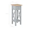 Beistelltisch Grau 27 x 27 x 65,5 cm Holz Produktbild-Vorschau 6