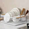 Biely stojatý odkapávač na drez, riad, príbory, kov Náhľad obrázku produktu 5