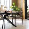 A dining table set with chairs, tableware, and a plant in a dining room. Produktbild-Vorschau
