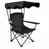 BigDean Campingstuhl mit Sonnendach schwarz, faltbar, Produktbild-Vorschau 1