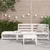 vidaXL Sofa ogrodowa ze stołkiem 2-osobowa biała z litego Podgląd zdjęcia produktu 3