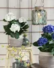 Sztuczna roślina Mica Decorations Hydrangea - H45 x Ø45 cm Podgląd zdjęcia produktu 6