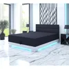 Jednolůžková postel 80x195 MORIA 1 s LED osvětlením - černá Náhled obrázku produktu 1