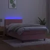 Boxspringbett mit Matratze & LED Rosa 90x200 cm Samt Produktbild-Vorschau 3