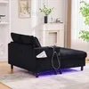 Cord Loungesessel Chaiselongue 1-Sitzer LED USB Produktbild-Vorschau 11