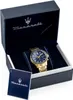 A gold Maserati watch in its navy blue presentation box, with a booklet to the side. Náhled obrázku produktu