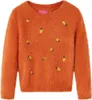 vidaXL Kinderpullover Gestrickt Dunkelorange 140 Produktbild-Vorschau 7