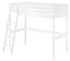 Kieferholzbett Hochbett Stockbett 90x200 aus Kiefer weiß Produktbild-Vorschau 5