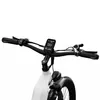 Close-up view of the handlebars and display of a white electric bicycle. Produktbild-Vorschau